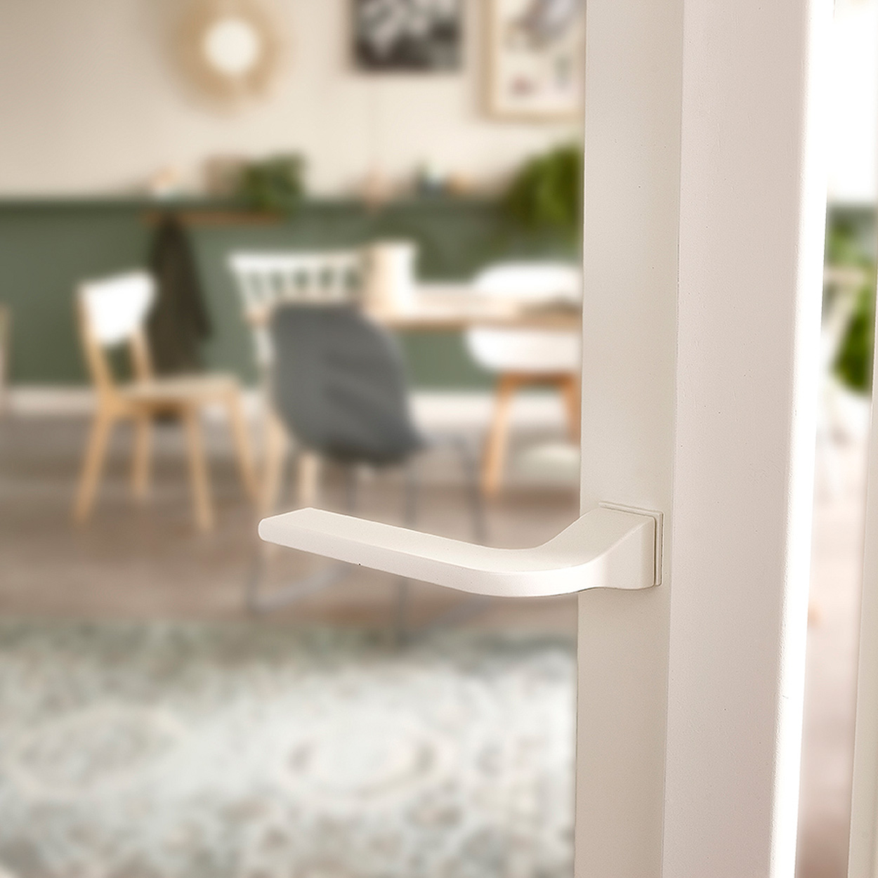 Binnendeur Skantrae SSL 14603 Blank Glas Wit Gelakt